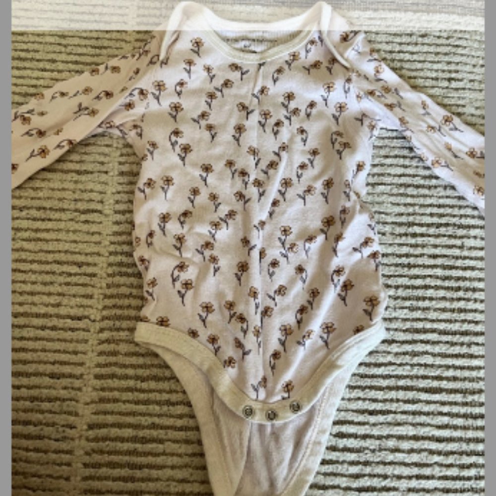 burts bees baby floral onesie